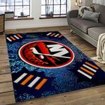 nhl new york islanders hockey team logo sport carpet rectangle area rug for living room dark room nyi55