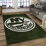 nhl new york islanders hockey team logo sport carpet rectangle area rug for living room dark room nyi65