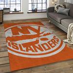 nhl new york islanders hockey team logo sport carpet rectangle area rug for living room dark room nyi69