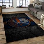 nhl new york islanders hockey team logo sport carpet rectangle area rug for living room dark room nyi87