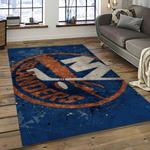 nhl new york islanders hockey team logo sport carpet rectangle area rug for living room dark room nyi89