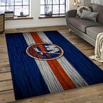 nhl new york islanders hockey team logo sport carpet rectangle area rug for living room dark room nyi90