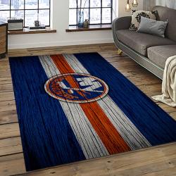 NHL New York Islanders Hockey Team Logo Sport Carpet Rectangle Area Rug For Living Room NYI90