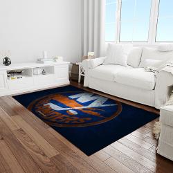 nhl new york islanders hockey team logo sport carpet rectangle area rug for living room light room nyi101