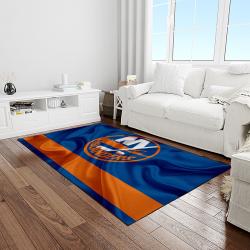 nhl new york islanders hockey team logo sport carpet rectangle area rug for living room light room nyi102