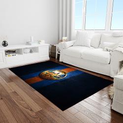 nhl new york islanders hockey team logo sport carpet rectangle area rug for living room light room nyi103