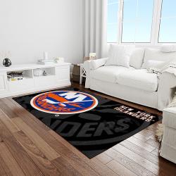 nhl new york islanders hockey team logo sport carpet rectangle area rug for living room light room nyi11