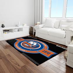 nhl new york islanders hockey team logo sport carpet rectangle area rug for living room light room nyi18