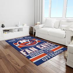 nhl new york islanders hockey team logo sport carpet rectangle area rug for living room light room nyi19
