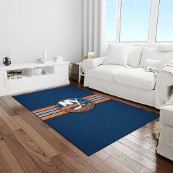 nhl new york islanders hockey team logo sport carpet rectangle area rug for living room light room nyi2