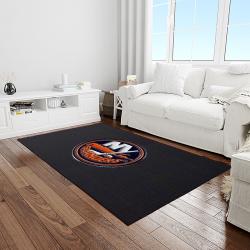 nhl new york islanders hockey team logo sport carpet rectangle area rug for living room light room nyi23