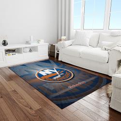 nhl new york islanders hockey team logo sport carpet rectangle area rug for living room light room nyi25