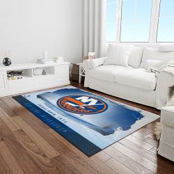 nhl new york islanders hockey team logo sport carpet rectangle area rug for living room light room nyi28
