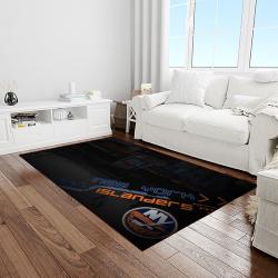 nhl new york islanders hockey team logo sport carpet rectangle area rug for living room light room nyi38