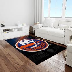 nhl new york islanders hockey team logo sport carpet rectangle area rug for living room light room nyi4