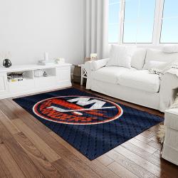 nhl new york islanders hockey team logo sport carpet rectangle area rug for living room light room nyi40