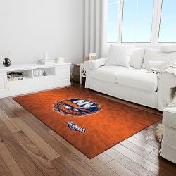 nhl new york islanders hockey team logo sport carpet rectangle area rug for living room light room nyi46