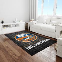 nhl new york islanders hockey team logo sport carpet rectangle area rug for living room light room nyi5