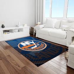 nhl new york islanders hockey team logo sport carpet rectangle area rug for living room light room nyi50