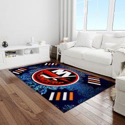 nhl new york islanders hockey team logo sport carpet rectangle area rug for living room light room nyi55