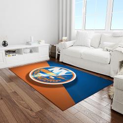 nhl new york islanders hockey team logo sport carpet rectangle area rug for living room light room nyi6