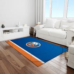 nhl new york islanders hockey team logo sport carpet rectangle area rug for living room light room nyi63