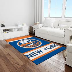 nhl new york islanders hockey team logo sport carpet rectangle area rug for living room light room nyi68