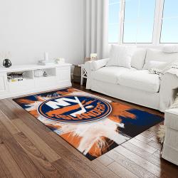nhl new york islanders hockey team logo sport carpet rectangle area rug for living room light room nyi70