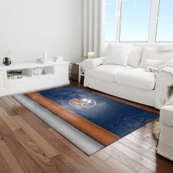 nhl new york islanders hockey team logo sport carpet rectangle area rug for living room light room nyi71