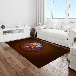 nhl new york islanders hockey team logo sport carpet rectangle area rug for living room light room nyi74