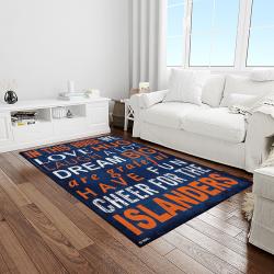 nhl new york islanders hockey team logo sport carpet rectangle area rug for living room light room nyi8