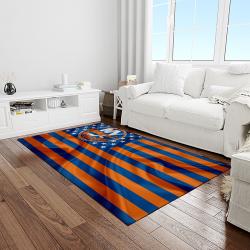 nhl new york islanders hockey team logo sport carpet rectangle area rug for living room light room nyi84