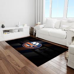 nhl new york islanders hockey team logo sport carpet rectangle area rug for living room light room nyi92