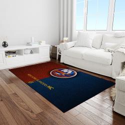 nhl new york islanders hockey team logo sport carpet rectangle area rug for living room light room nyi95