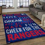 nhl new york rangers hockey team logo sport carpet rectangle area rug for living room dark room nyr07