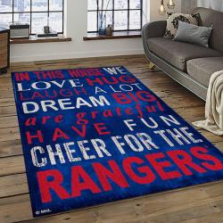 NHL New York Rangers Hockey Team Logo Sport Carpet Rectangle Area Rug For Living Room NYR07