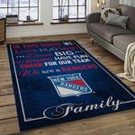 nhl new york rangers hockey team logo sport carpet rectangle area rug for living room dark room nyr08