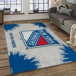 nhl new york rangers hockey team logo sport carpet rectangle area rug for living room dark room nyr09