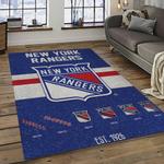 nhl new york rangers hockey team logo sport carpet rectangle area rug for living room dark room nyr10