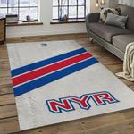 nhl new york rangers hockey team logo sport carpet rectangle area rug for living room dark room nyr12