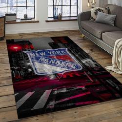 NHL New York Rangers Hockey Team Logo Sport Carpet Rectangle Area Rug For Living Room NYR15
