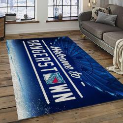 NHL New York Rangers Hockey Team Logo Sport Carpet Rectangle Area Rug For Living Room NYR28
