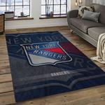 nhl new york rangers hockey team logo sport carpet rectangle area rug for living room dark room nyr29