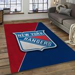 nhl new york rangers hockey team logo sport carpet rectangle area rug for living room dark room nyr35