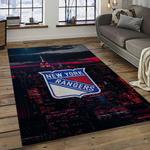nhl new york rangers hockey team logo sport carpet rectangle area rug for living room dark room nyr42