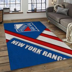 NHL New York Rangers Hockey Team Logo Sport Carpet Rectangle Area Rug For Living Room NYR49