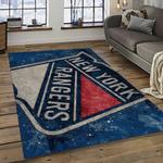 nhl new york rangers hockey team logo sport carpet rectangle area rug for living room dark room nyr52