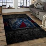 nhl new york rangers hockey team logo sport carpet rectangle area rug for living room dark room nyr54