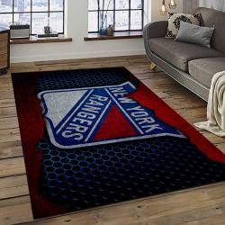 NHL New York Rangers Hockey Team Logo Sport Carpet Rectangle Area Rug For Living Room NYR60
