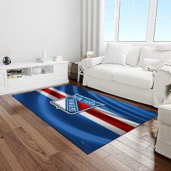 nhl new york rangers hockey team logo sport carpet rectangle area rug for living room light room nyr02